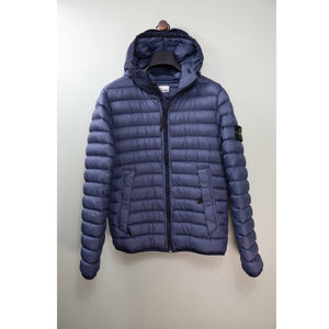 Stone Island Navy Garment Dyed Micro Yarn Down Jacket