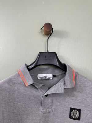 Stone Island Grey Slim Fit Polo