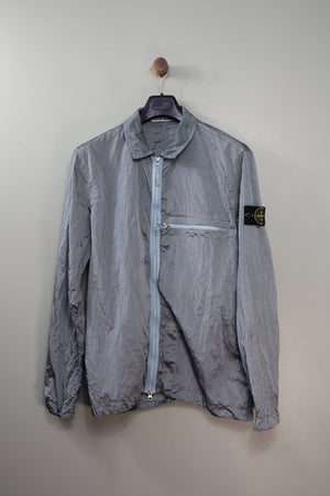 Stone Island Sky Blue Nylon Metal Overshirt