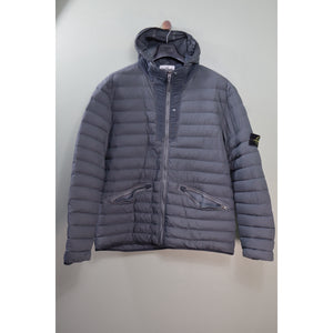 Stone Island Grey Loom Woven Down Jacket