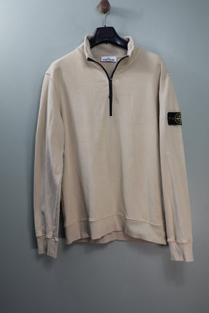 Stone Island Beige 1/4 Zip Jumper