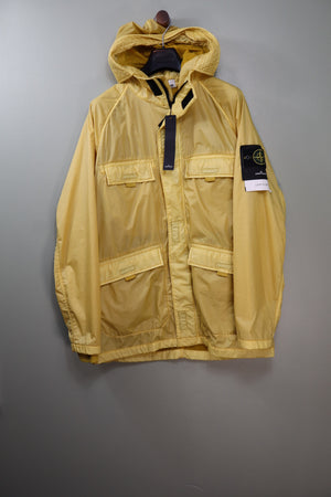Stone Island Yellow Lamy Flock Mid Length Parka Jacket
