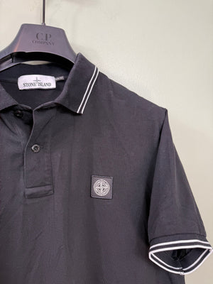 Stone Island Black Slim Fit Polo