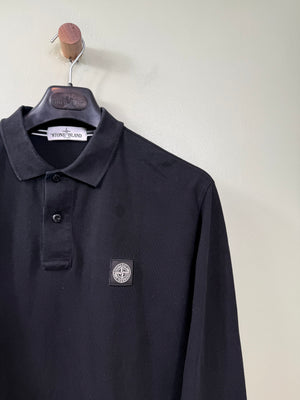 Stone Island Black Regular Fit Polo