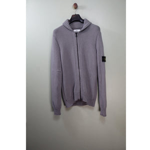 Stone Island Grey Knit Zipped Jumper