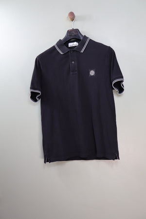 Stone Island Black Slim Fit Polo