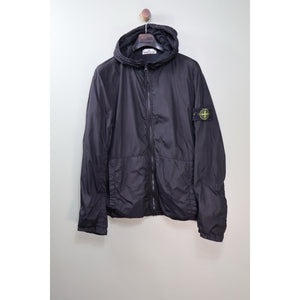 Stone Island Black Garment Dyed Crinkle Reps NY Jacket