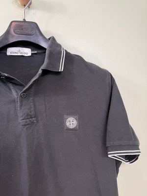 Stone Island Black Slim Fit Polo