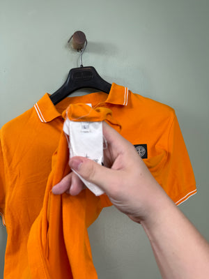 Stone Island Orange Slim Fit Polo