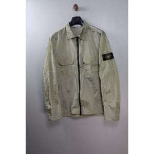 Stone Island Green Nylon Metal Overshirt