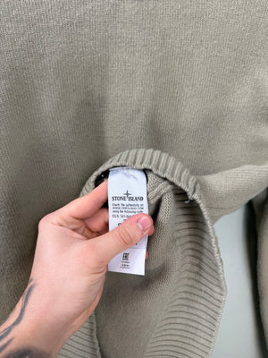 Stone Island Green Knit Jumper