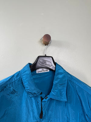 Stone Island Blue Nylon Metal Overshirt