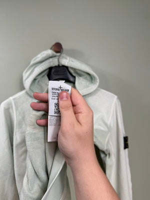 Stone Island Light Green Zipped Hoodie