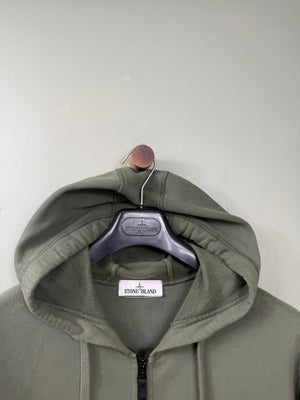 Stone Island Khaki Zipped Hoodie