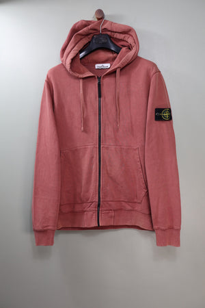 Stone Island Burnt Orange Zipped Hoodie