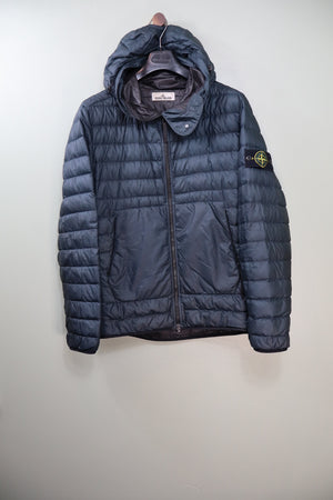Stone Island Navy Bio-Based Ripstop Nylon Down Jacket