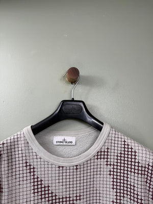 Stone Island Beige Grid Camo Jumper
