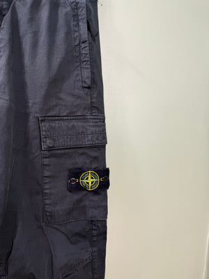 Stone Island Black RE-T Cargo Bottoms