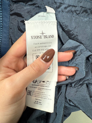 Stone Island Blue Nylon Metal Overshirt
