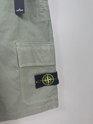 Stone Island Green LO-W Cargo Shorts