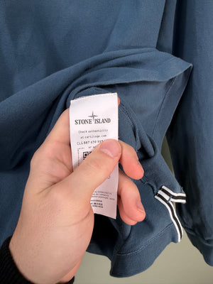 Stone Island Blue SL Long Sleeve Polo Shirt