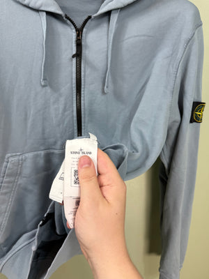 Stone Island Baby Blue Zipped Hoodie