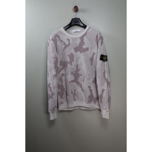 Stone Island Beige Grid Camo Jumper