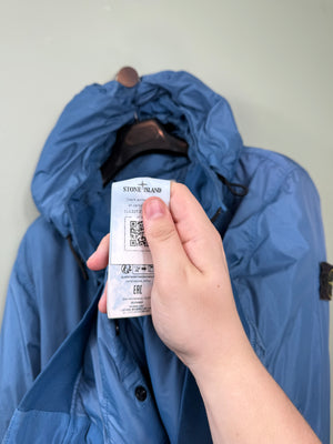 Stone Island Blue Crinkle Reps With Primaloft Jacket