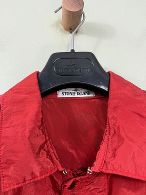 Stone Island Red Nylon Metal Overshirt