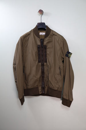Stone Island Khaki Garment Dyed Crinkle Reps Jacket