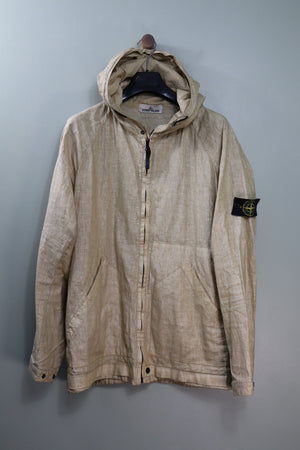 Stone Island Beige Lino Watro Tela Jacket