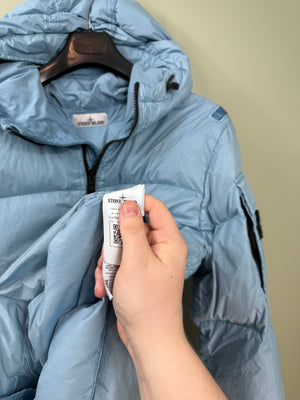 Stone Island Baby Blue Crinkle Reps Down Jacket