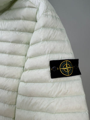 Stone Island Pastel Green Loom Woven Down Jacket
