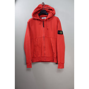 Stone Island Red Zipped Hoodie