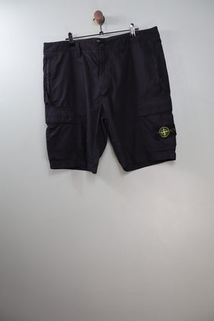Stone Island Black RE Cargo Shorts