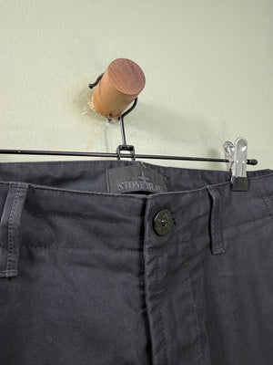 Stone Island Black RE Ghost Cargo Bottoms