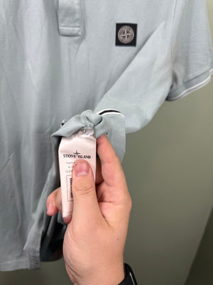 Stone Island Pastel Blue Slim Fit Polo
