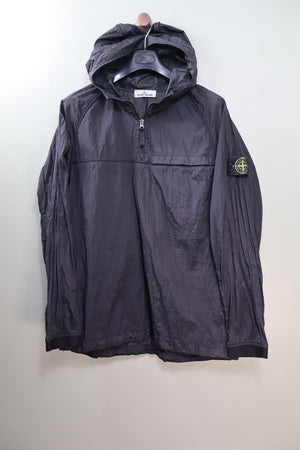 Stone Island Black Nylon Metal Smock