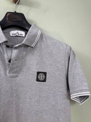 Stone Island Grey Slim Fit Polo