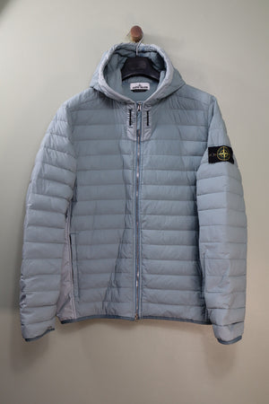 Stone Island Blue Loom Woven Down Jacket