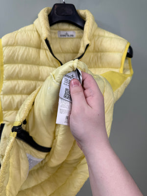 Stone Island Yellow Micro Yarn Down Gilet