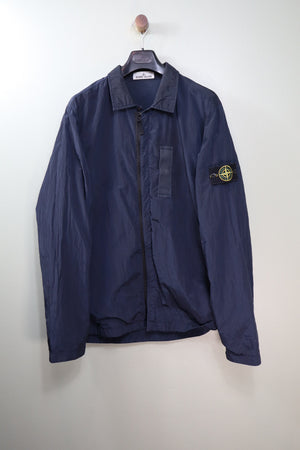 Stone Island Navy Nylon Metal Overshirt
