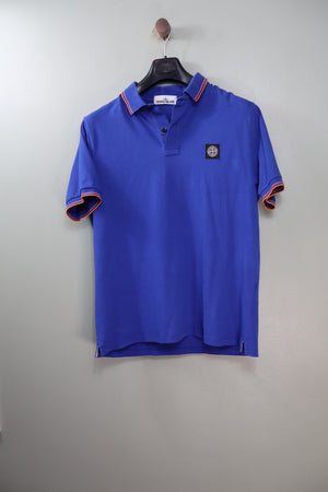 Stone Island Blue Slim Fit Polo