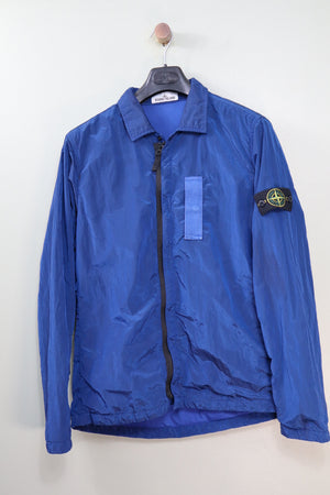 Stone Island Blue Nylon Metal Overshirt