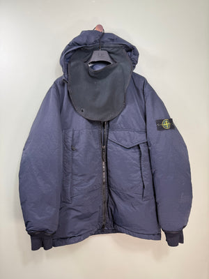 Stone Island Navy Opaque Nylon Twill Balaclava Down Jacket