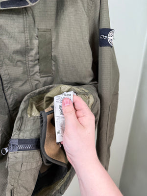 Stone Island Khaki Reflective Weave Ripstop Jacket