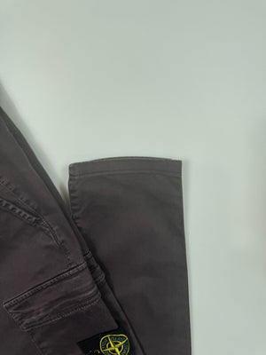 Stone Island Burgundy SK Cargo Bottoms