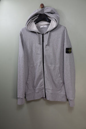 Stone Island Grey Zipped Hoodie