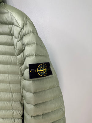 Stone Island Green Loom Woven Down Jacket