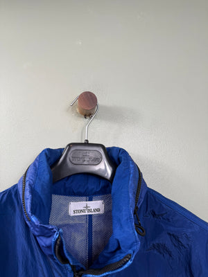 Stone Island Blue Nylon Metal Tyvek Shield Jacket